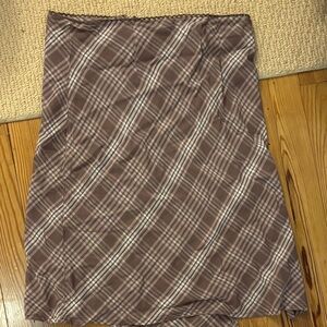 Aeropostale Brown Plaid Pencil Skirt